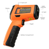 THE - 223 Non - contact Infrared IR Laser Thermometer Temperature Gun w/ K - Type Thermocouple & Humidity, - 50~800°C ( - 58~1472°F) - Gain Express