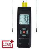 THE - 26 Digital Thermometer Dual Type - K Thermocouples Probe Temperature Instrument Large Display with Backlight - Gain Express