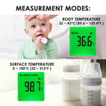 THE - 261 Non - contact Digital Laser Infrared IR Forehead Gun Thermometer Electronic Tester for Kids Baby Adult Human Body & Surface Temperature Tri - color Backlight with Fever Alarm - Gain Express