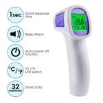 THE - 261 Non - contact Digital Laser Infrared IR Forehead Gun Thermometer Electronic Tester for Kids Baby Adult Human Body & Surface Temperature Tri - color Backlight with Fever Alarm - Gain Express