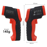 THE - 262 Lasergrip Non - Contact Digital Laser Infrared Gun Celsius and Fahrenheit Thermometer IR Instant Read Temperature with Adjustable Emissivity & Scanning Function - Gain Express