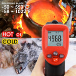 THE - 262 Lasergrip Non - Contact Digital Laser Infrared Gun Celsius and Fahrenheit Thermometer IR Instant Read Temperature with Adjustable Emissivity & Scanning Function - Gain Express