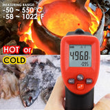 THE - 262 Lasergrip Non - Contact Digital Laser Infrared Gun Celsius and Fahrenheit Thermometer IR Instant Read Temperature with Adjustable Emissivity & Scanning Function - Gain Express