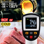 THE - 264 Lasergrip Non - Contact Digital Laser Infrared Gun Thermometer - 50~750℃ ( - 58~1382℉) IR Instant Read Temperature with Adjustable Emissivity & Scanning Function - Gain Express