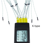 THE - 27 Digital Thermometer 4 Channel K - Type Thermocouples with K - Type Metal & Bead Probe , Thermometer , Backlight , Temperature Instrument , - 50 ~ 1350 °C ( - 58 ~ 2462 °F) - Gain Express