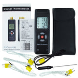 THE - 27 Digital Thermometer 4 Channel K - Type Thermocouples with K - Type Metal & Bead Probe , Thermometer , Backlight , Temperature Instrument , - 50 ~ 1350 °C ( - 58 ~ 2462 °F) - Gain Express