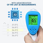 THE - 291 Non - Contact Forehead lR Thermometer Infrared Human Body Surface Temperature Measurement Colored LCD Backlight, Alarm Function and Data Storage - Gain Express