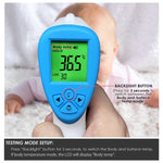 THE - 291 Non - Contact Forehead lR Thermometer Infrared Human Body Surface Temperature Measurement Colored LCD Backlight, Alarm Function and Data Storage - Gain Express