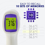 THE - 292 Non Contact IR Forehead Thermometer Human Body and Object Temperature Meter Color LCD Fever Indicator, One Sec Quick Response - Gain Express