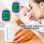 THE - 292 Non Contact IR Forehead Thermometer Human Body and Object Temperature Meter Color LCD Fever Indicator, One Sec Quick Response - Gain Express