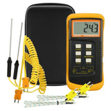 THE - 315_2P Digital Thermocouple Temperature K Type Thermometer with 4 Probe (Wired & Stainless Steel) Dual Channel High Temperature Kelvin Scale - Gain Express