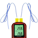 THE - 32 Digital K / J / T / E / R / S / N Type Thermocouple Thermometer Dual - channel LCD Display - 150~1767°C ( - 238~3212.6°F) ATC Temperature Meter - Gain Express