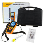 THE - 39 LCD Digital Humidity and Temperature Meter Gauge 2 in 1 Measure Thermometer with Type K Thermocouple Sensor Probe, 10~98%RH, - 10~50°C (14~122°F), - 30~1000°C ( - 22~1832°F) K - type - Gain Express