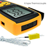 THE - 39 LCD Digital Humidity and Temperature Meter Gauge 2 in 1 Measure Thermometer with Type K Thermocouple Sensor Probe, 10~98%RH, - 10~50°C (14~122°F), - 30~1000°C ( - 22~1832°F) K - type - Gain Express