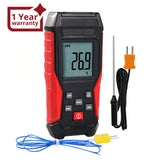 THE - 418_1P Digital K - Type Thermocouple Thermometer with Wired and Stainless Steel Probe, High and Low Temperature Measurement for High - Temp Furnaces and Ovens or Low - Temp Liquid Nitrogen etc - Gain Express