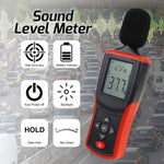 TL205 Digital Sound Level Meter 130dB Decibel Tester Auto Ranging A/C Weighting with LCD Backlight - Gain Express