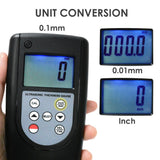 TM - 1240 Digital Ultrasonic Thickness Meter 0.75~400mm for Material Measurement, Testing Measuring Tool Tester Gauge Steel Cast Iron Aluminum Red Copper Brass Zinc Quartz Glass PVC Polyethylene - Gain Express