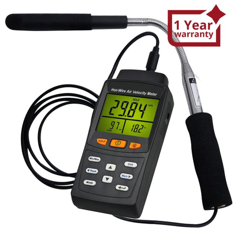 TM - 4001 Hot Wire Air Velocity Meter Digital Anemometer Air Flow Temperature Tester - Gain Express