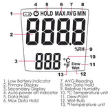 TM - 730 Digital Pocket Size Thermo - Hygrometer Temperature Meter Humidity Tester with Wet Bulb and Dew Point Measurement - Gain Express