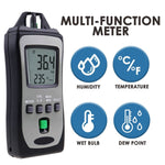 TM - 730 Digital Pocket Size Thermo - Hygrometer Temperature Meter Humidity Tester with Wet Bulb and Dew Point Measurement - Gain Express