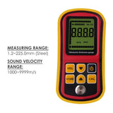 TM100 Ultrasonic Thickness Meter Tester Gauge Velocity 1.2~225mm Metal - Gain Express