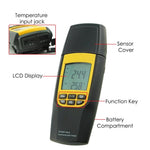 VA - 8060 Digital K or J Type Thermometer Thermocouple with 4 Probes Large LCD Display Meter Tester Backlight - Gain Express