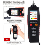 VBT - 281 Digital Vibration Meter Piezoelectric Vibrometer Gauge Colored Flip Display Acceleration Velocity and Displacement Measurement with Short / Long Probe Portable Symmetrical Shape - Gain Express