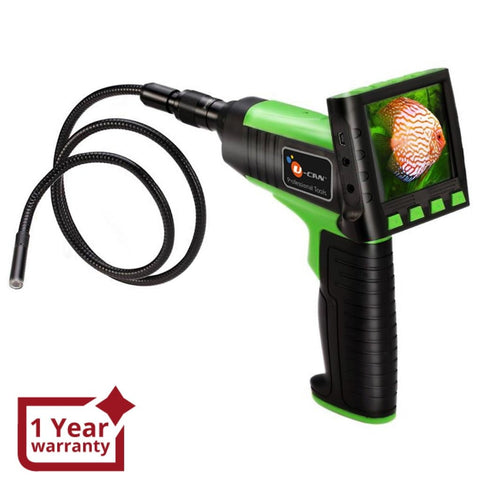 VID - 12_1M 1M Inspection Camera Endoscope 3.5" Detachable Wireless LCD, 9mm Diameter 4 LED, 4X Zoom, 2GB Card, Recording Borescope Tool Set - Gain Express