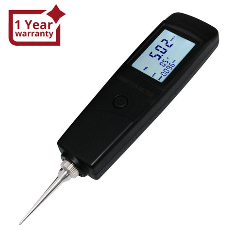 VM - 213 Digital Vibration Meter Tester Piezoelectric Sensor Measuring Acceleration, Velocity and Displacement for Machinery, Quality Control, Commissioning and Predictive Maintenance Purposes - Gain Express