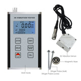 VM - 6380 Digital 3 - Axis Vibration Meter Piezoelectric Sensor Displacement Velocity Acceleration - Gain Express