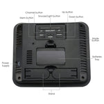 WEA - 47_UK Digital Weather Station RCC MSF with 3 Indoor/ Outdoor Wireless Sensors, with 6 kinds of Weather Forecast, Thermometer and Hygrometer, with Alarm Clock for Temperature and Humidity measurement, Low battery for Colored’ LED on LCD Display - Gain Express