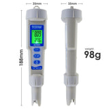 WQM - 241 pH / EC / Temperature Meter ATC 3 in 1 Waterproof Pen Type Water Quality Combo Multi - Parameter Tester Monitor Analyzer Acidometer , Test Kit for Aquariums Hydroponics Pool Spa Drinking Purity - Gain Express