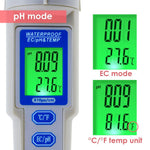 WQM - 241 pH / EC / Temperature Meter ATC 3 in 1 Waterproof Pen Type Water Quality Combo Multi - Parameter Tester Monitor Analyzer Acidometer , Test Kit for Aquariums Hydroponics Pool Spa Drinking Purity - Gain Express