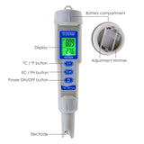 WQM - 241 pH / EC / Temperature Meter ATC 3 in 1 Waterproof Pen Type Water Quality Combo Multi - Parameter Tester Monitor Analyzer Acidometer , Test Kit for Aquariums Hydroponics Pool Spa Drinking Purity - Gain Express