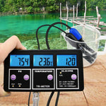 WQM - 243 6 in 1 Professional Multi - parameter pH/ ORP Redox/ EC/ CF/ TDS PPM/ Temperature Combo Testing Meter, Digital Multi - function Water Quality Monitor Tester - Gain Express