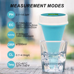 WQM - 369 Bluetooth 6 IN 1 Floating Monitor EC / Salinity / pH / ORP / Temperature / Chlorine Smart Meter Tester - Gain Express