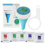 WQM - 369 Bluetooth 6 IN 1 Floating Monitor EC / Salinity / pH / ORP / Temperature / Chlorine Smart Meter Tester - Gain Express