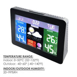 WS - 001 - EU_2S DCF RCC Desktop Digital Weather Forecast Station Barometer with 2 Sensors 220V Only - Gain Express