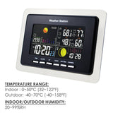 WS - 104_EU_2S Wireless Weather Station Temperature Humidity RCC DCF 2 Remote Sensors Indoor Outdoor - Gain Express