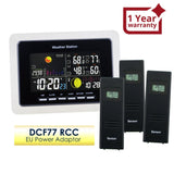 WS - 104_EU_3S Weather Station Indoor Outdoor Temperature Humidity RCC DCF 3 Wireless Remote Sensors - Gain Express