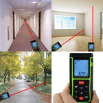 X01RZ - E40 Digital 40M Laser Distance Area Volume Pythagorean w/ Spirit Level Range Finder Tool - Gain Express