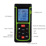 X01RZ - E40 Digital 40M Laser Distance Area Volume Pythagorean w/ Spirit Level Range Finder Tool - Gain Express