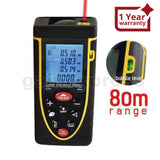 X01RZ80 80M Meter ±2mm Accuracy Laser Distance w/ Bubble Spirit level - Gain Express