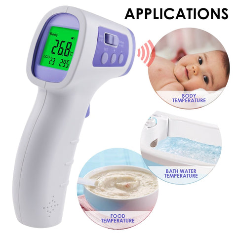 Infrared Forehead Non-touch Baby Adult Digital Thermometer Body Temperature  Gun+