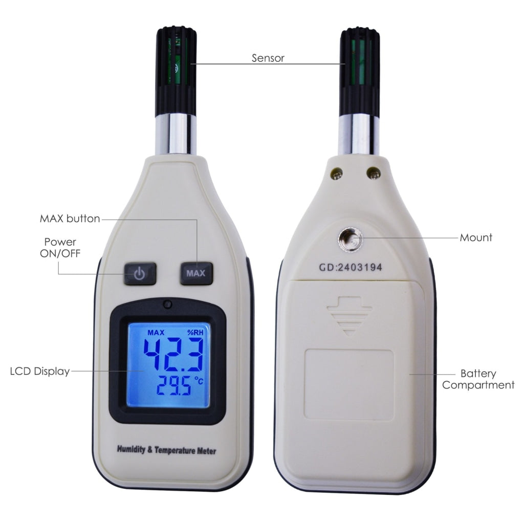 Temperature Humidity Meter, UA963 Thermometer Hygrometer Monitor with Dew  Point & Wet Bulb Temp for Room,Subway,Library,Commercial Center,etc :  Appliances 