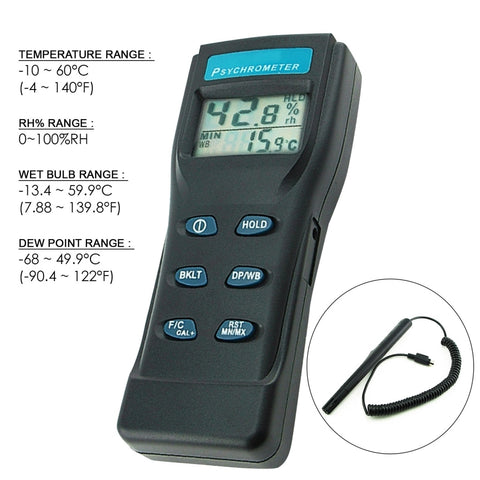 Humidity Meter with Probe, 8723 AZ - AZ Instrument Corp.