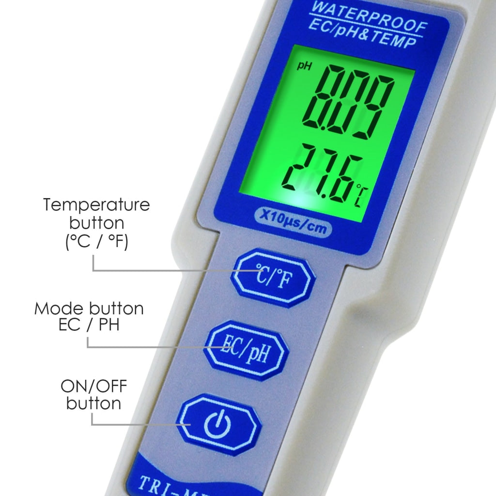 3 in 1 pH Ec Temperature Meter CT-983