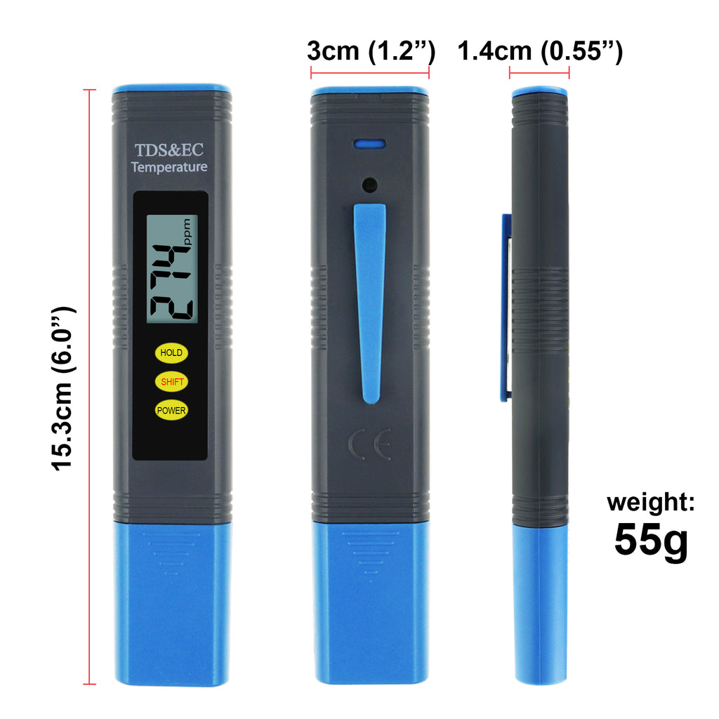 Digital PH Meter and Digital 3-in-1 TDS/EC/Temp Meter - PerfectTech