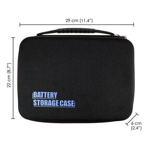 Battery Organizer Storage Case with Tester Can Hold 110 Battery Various Sizes for AAA, AA, 9V, C and D Size and Digital Battery Tester