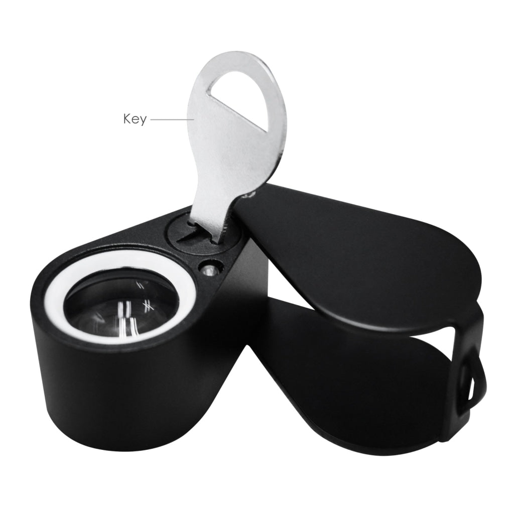 GSTK-783XX Optical Glass Magnifier 20x Magnification Magnifying LED Light  Jeweler Loupe Gemstone